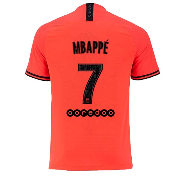 JORDAN Maillot Football Paris Saint Germain NO.7 Mbappe Exterieur 2019-20 Orange